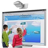 Electronic Interactive Dry Erase Board for Classroom Presentation/Collaboration (7 feet Long by 4 feet Wide) (with Short Throw Projector & Speakers)