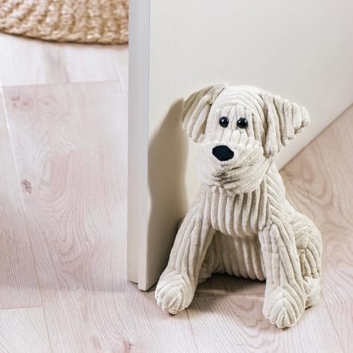 com-four® Türstopper - schwerer Türhalter - süßes Hundedesign - funktionelles Wohnaccessoire - Stopper für Fenster und Türen - optimal bei Durchzug (Hund Oskar)