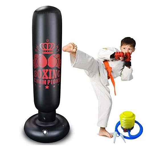 Punching Bag for Kids Women Inflatable Punching Bag,Portable Indoor Home Child and Adult Weighted Boxing Punching Bag for Practicing Karate