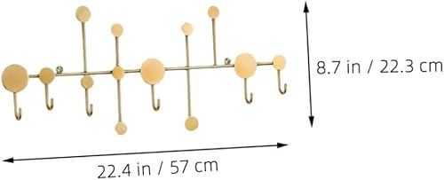 Miniatura 2 de STOBAZA Dorado, dormitorio, baño, hierro, decorativo, único, decoración y pared pesada, colgador de carteras de ropa, ganchos creativos para riel,
