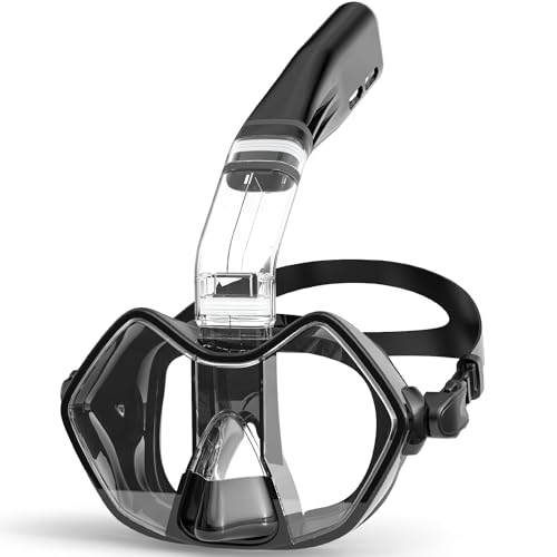 Greatever Half Face Diving Mask, Innovative with Nose Breathing, Comfortable & Breathable Fit,Detachable Breathing Tube,and Home Water Sports
