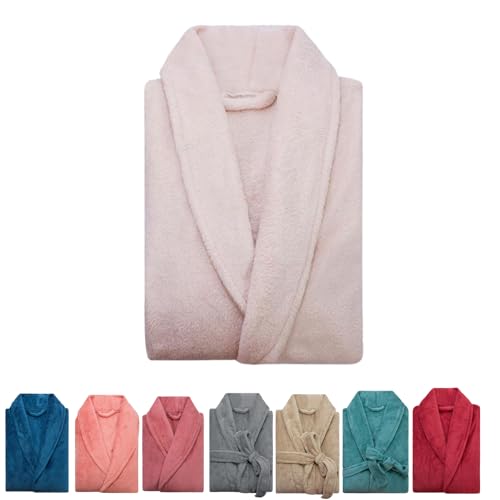 Roupão Microfibra Adulto G Extra Macio Unissex (BR, Alfa, G, Regular, Regular, Rosa Bebe)