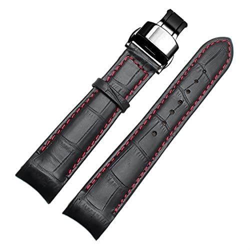 Bracelet montre 21mm cuir véritable incurvé BT0001-12E à la mode