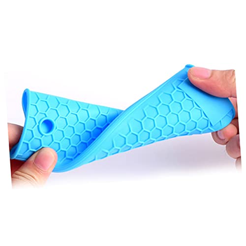 Cubierta de mango de silicona para ollas: pack de 4 piezas antideslizantes en color azul 4