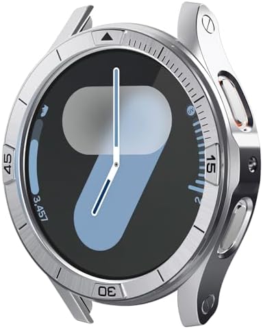 Spigen Bezel Tune Pro Compatible with Samsung Galaxy Watch 7 44mm Bezel Ring Protector with Case (2024) - Silver