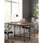 VASAGLE Computer Desk, Gaming Desk, Home Office Desk, for Small Spaces, 19.7 x 39.4 x 29.9 Inches, Industrial Style, Metal Frame, Rustic Brown and Black ULWD41X - Image 2