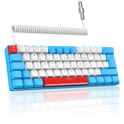 LexonElec T60PRO 60% ���J�j�J���L�[�{�[�h�ƃ}�E�X + �R�C����USB C�P�[�u���A�R���p�N�gRGB LED�o�b�N���C�g�L�[�{�[�h�A���j�A���b�h�X�C�b�`�A6400 DPI �v���O�����\��RGB�}�E�X PC Mac�Q�[�}�[�p(�u���[&�z