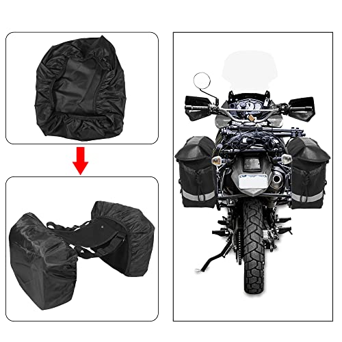 Par de alforjas laterales para moto Motoforti nylon negro miniatura 7
