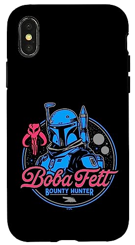 Cadeau geek Star Wars coque iPhone X/XS The Book of Boba Fett logo