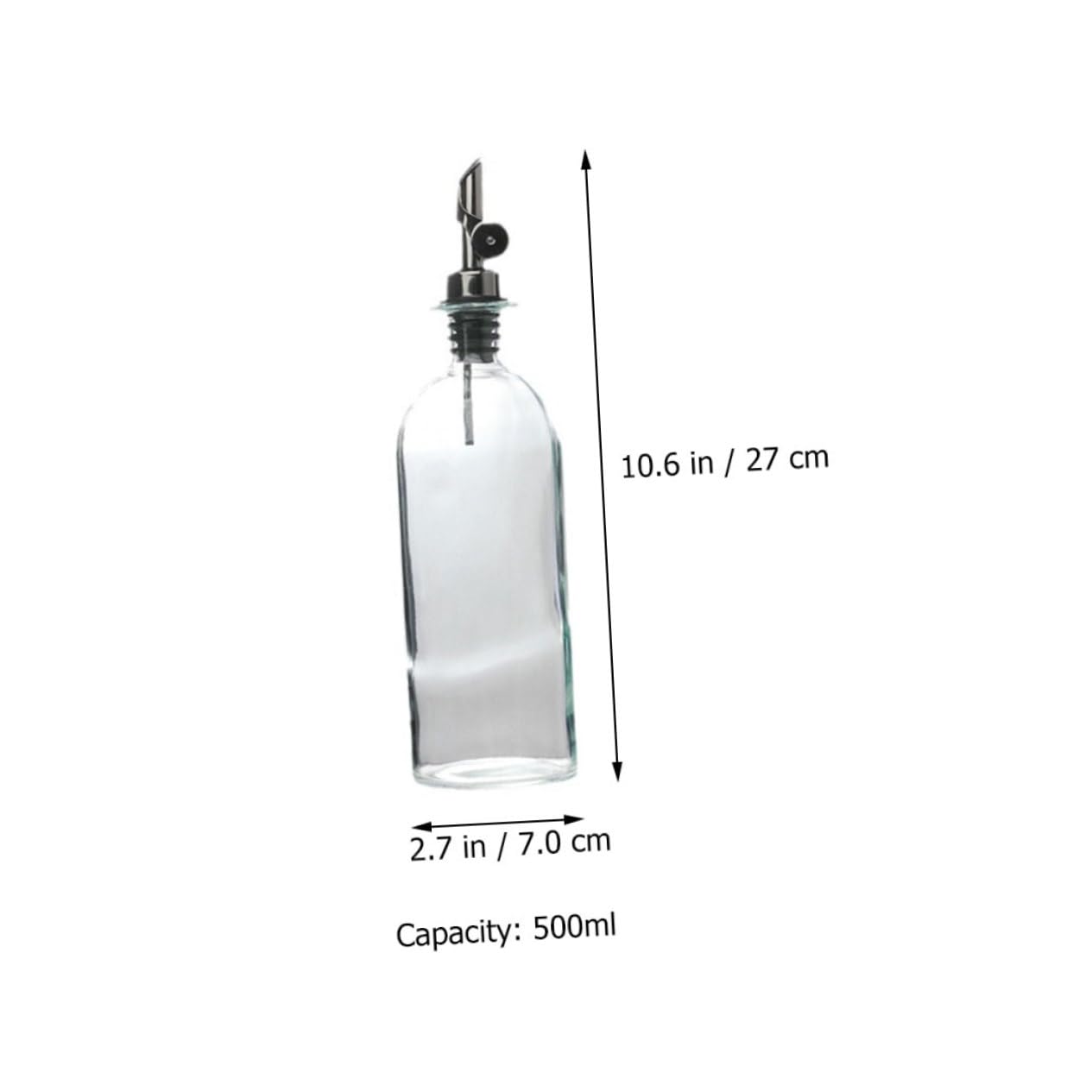 Cabilock 2piezas Aceitera De Vidrio Dispensador De Aceite Boquilla Para Cocina Almacenamiento De Aceite y Vinagre