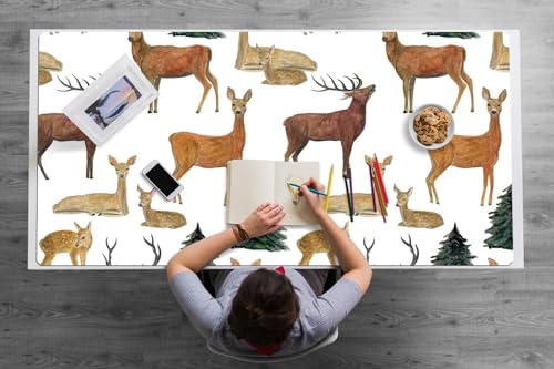 Tapis de bureau motif cerf : la protection imperméable et élégante pour votre intérieur