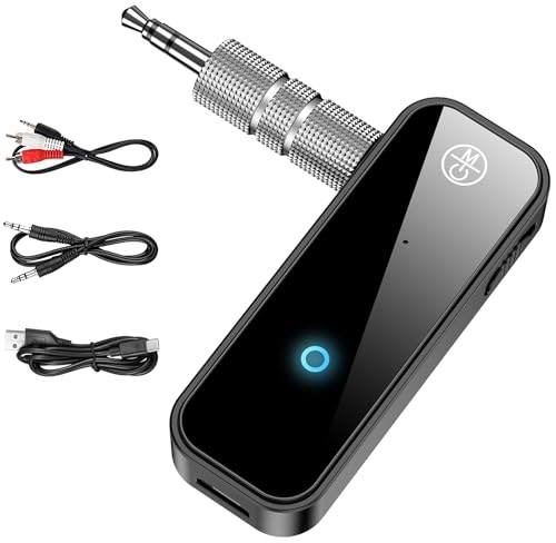 Upgraded Aux Bluetooth 5.4 Adapter for Car, 2 in 1 Bluetooth Audio Transmitter and Receiver 3.5mm Jack RCA Wireless Dongle Stereo System for TV, PC, Headphone, Home, Speaker, Amplifier, HandsFree Call