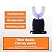 RONGCHUANG Ultrasonic Toothbrush for Adults Automatic Electric Ultrasonic Toothbrush 30'' Automatic Timer Wireless Charging Washable Travel Home Dual-use (Black, M)
