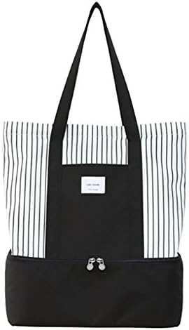2-in-1 Large Insulated Cooler lunch Tote Bag Ladies Trendy Zippered Teacher Bag Utility Beach Tote Bag for Women