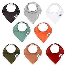 Parker Baby Co. Bandana Drool Bibs for Baby Boys & Girls, 8-pack - Estes