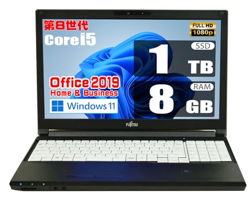 �y�����ςݕi�z ��8���� Core i5 8365U / 8GB / SSD 1TB / MS Office 2019 / Windows 11 / �t��HD/�e���L�[/Web�J����/Wi-Fi/Bluetooth/DVDROM/�I�t�B�X/�m�[�g�p�\�R��/
