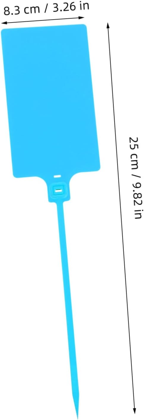 YARNOW 100pcs Blue Shipping Labels Plastic Shipping Tags with Cable 5.8x100mm Sturdy Labeling Tags for Luggage and Cable Identification in Packaging
