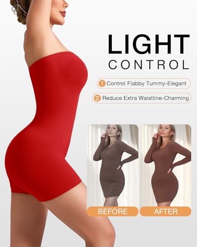 Image of Strapless Shapewear for Women Seamless Shapewear Tummy Control Strapless Bodysuit