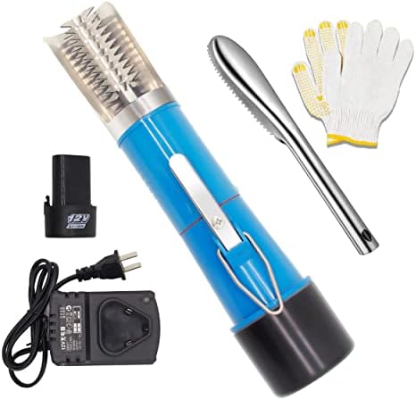 Electric Fish Scaler Set，Powerful Fish Scaler Remover with 2600mAh rechargeable batteries，Fish Cordless Dynamic Fish Scaler Easily Remove fishscales without Fuss Or Mess