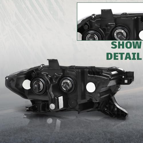Image of GRAND ORANGE Left Side Headlight Assembly W /O LED Daytime Running Light Front Headlamp Compatible with Toyota Tacoma SR5 Crew Cab /Extend Cab pickup 2019-2023 Clear