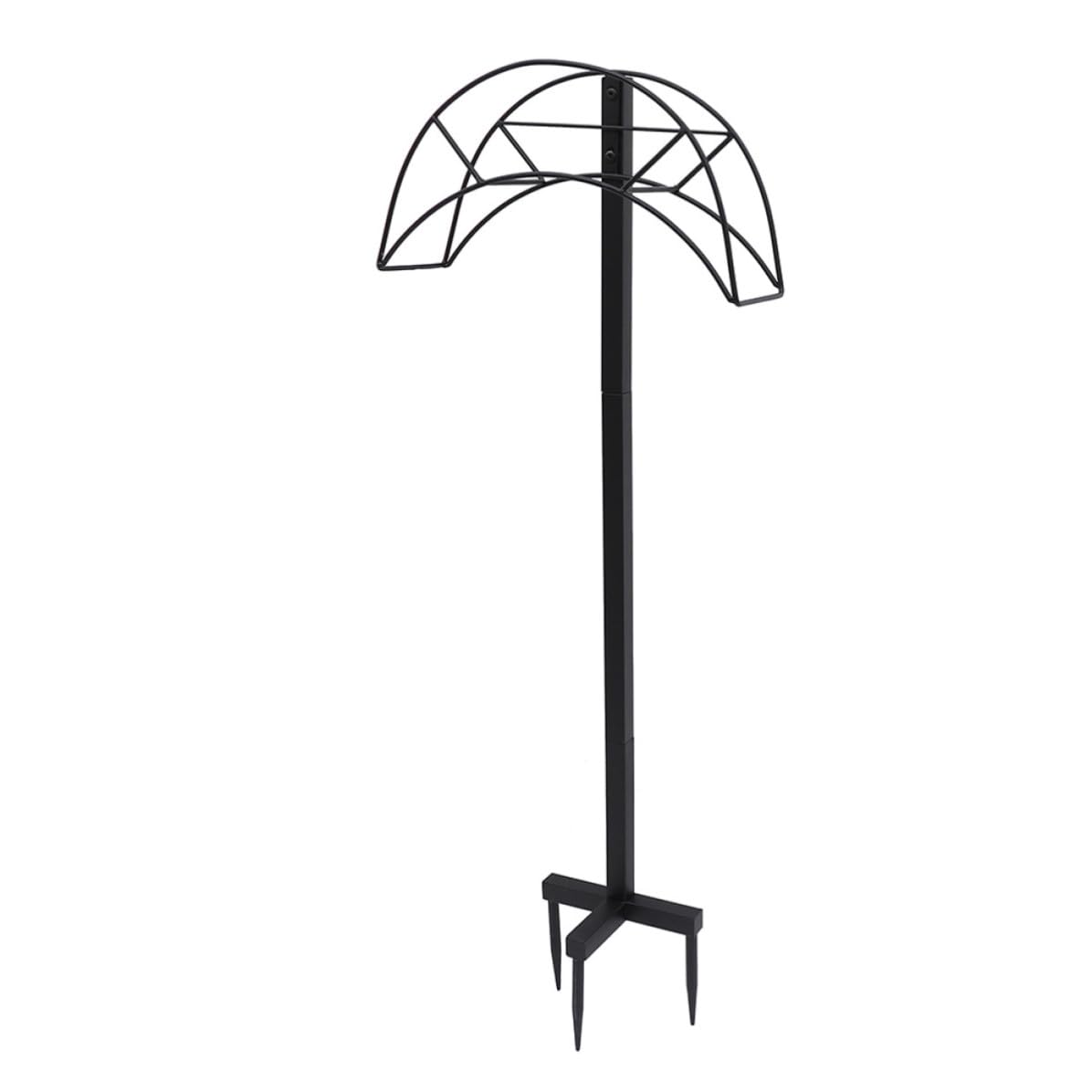 Soporte Portátil de Hierro de Desmontable Manguera Negro Jardín