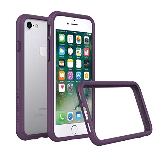 RhinoShield iPhone 8/iPhone 7 Bumper Case [CrashGuard by Shock Absorbent Slim Design Protective Cover [3.5 M/11ft Drop Protection] Apple - Purple
