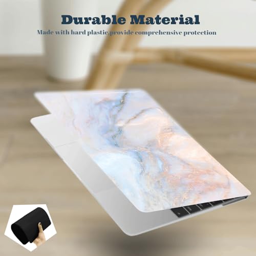 Funda MacBook Pro 13 A1278 carcasa rígida mármol morado con bolsa y protector 3