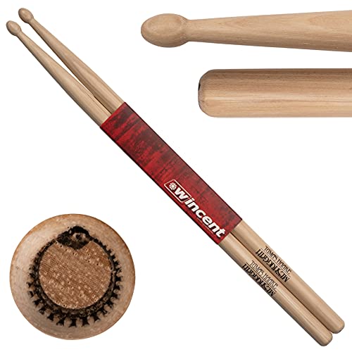 Wincent Drumsticks Thomas Haake WTHS Massive and Made for Metal Signature Hickory Drumsticks 1 Pair