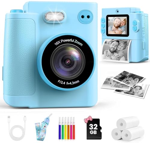 Kids Camera Instant Print - 1080P HD Toddler Digital Camera