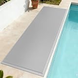 QiCaiJia Front Door Mat 24''x71'', Drainage Heavy Duty Dirt Trapping Non-Slip Doormats, Outdoor Rubber Floor Mats, Restaurant Commercial Kitchen Industral Pool Entrance Bar Wet Area, Grey