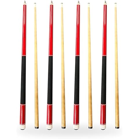 Freetime Fun 58 inch Pool Cue, 19 oz Billiard Pool Cue Sticks 2-Piece Canadian Hard Rock Hardwood, Pool Table Accessories (4 Count) Cover