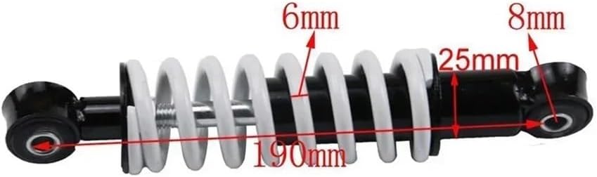 Motorcycle Shock Absorber 2 PCS 190mm 7.5" 200LBS Shock Absorber Spring Rear Suspension For Moto ATV Pit Quad Dirt Bike Go Kart Buggy
