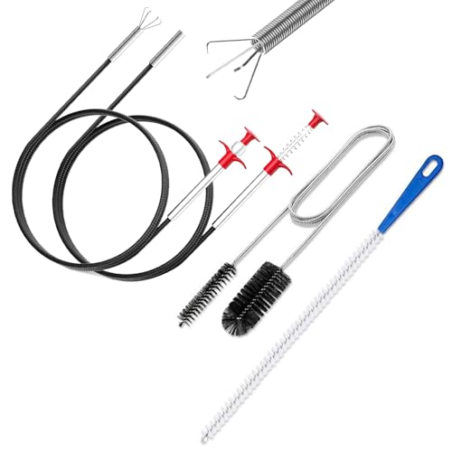 JGCJGG Pinza Pulizia Scarico, 4 Pezzi Sonda sturatubi, Pinze per Artigli Flessibili, Stura Lavandini e Scarichi Spirale Pulizia Tubi, Sbloccatore del lavandino per Cucina, Bagno e Fogne