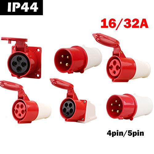 Industrial Plug, Industrial Socket Electric Plugs IP44 Waterproof