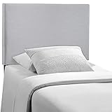 Modway Region Linen Fabric Upholstered Twin Headboard in Gray