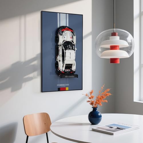 popbricks Wall Mount for 42096 – Premium Display Frame for Adult Collectors. Elevate Your Build into Wall Art | Ideal for a Game Room, Office, Garage, or Bedroom (Board Only)