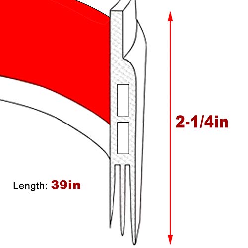 Torrami 2 Pack Under Door Draft Stopper Blocker 39 Inch, Front Interior Door Bottom Sweep Adjustable And Removable Weather Stripping Guard Seal Air, Dust, Reduce Noise, White #TOP1