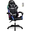 Amstrad ams 900 led bk fauteuil   chaise de bureau gamer noir gris