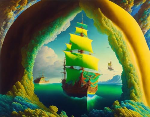 Toile Lucky Ship de 58x90 cm pour raviver un mur vide sans encombrer l'espace