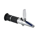  Zitainn Medidor de punto de congelación del refractómetro anticongelante ATC de mano para refrigerante anticongelante de glicol y ácido de batería