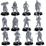 Zombie Villagers Miniature Set – 12 Undead Models for Tabletop RPGs & Wargames | 32mm Scale Halloween Monsters | DnD, Necromancer Army, Undead Horde | Highlands Miniatures Licensed | Resin Figures for