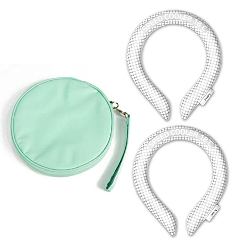 SpeedUSA INSTA Speed Neck Coolers with Insulated Cooler Bag (White&White Cooling Tube w/Mint Cooler Bag)