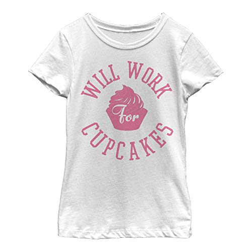 Fifth Sun Girls' Little Girls' Food and Drink Graphic T-Shirt Shirt, White/Pink, Small/6/6X