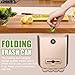 Annewi Hanging Garbage Can, Kitchen Under Sink Trash Can, Mountable Indoor Hanging Small Trash Can, Cabinet Trashcan for Baby Crib/Bathroom/Cupboard (Khaki)