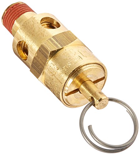 Control Devices ST2512-1A125 ST Series Brass Soft Seat ASME Safety Valve, 125 psi Set Pressure, 1/8 Male NPT