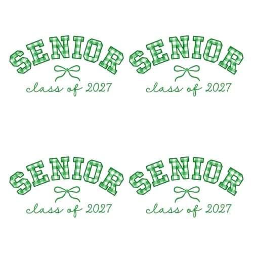 Last First Day Senior 2027 Iron-On Transfers, 4-Piece Set