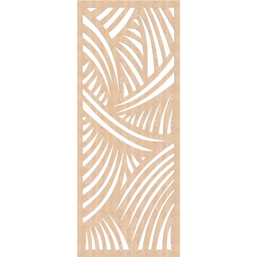 Image of 31 3 /8 inchW x 79 3 /8 inchH x 3 /8 inchT Chester Decorative Fretwork Wood Wall Panels, Red Oak