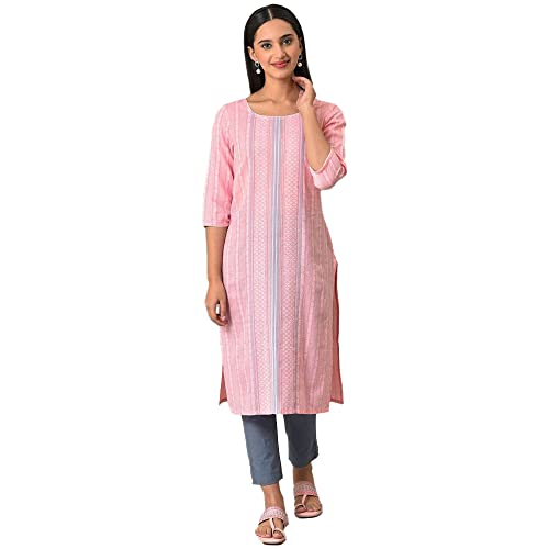 Image of Aurelia Women's Cotton Regular Fit Casual Kurta