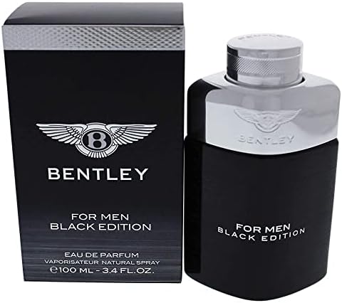 Bentley Black Edition Eau de Parfum for Men | Long Lasting Spicy Oriental Cologne | Luxury Designer Masculine Fragrance Spray | Bold Mysterious Mens Perfume | Premium Wear Scent | Gift for Him | 100ml