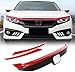 Auto Nierengrill Front Und KüHlergrills FüR Honda Civic 10E 2016 2017 2018, StoßStange Air Vent Wabengrill Racing Refit Styling Ersatz ZubehöR